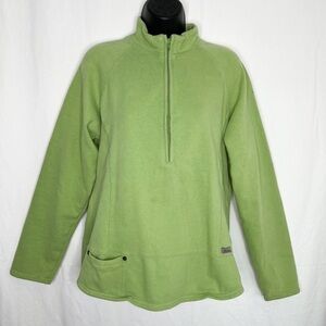 WOOLRICH Half Zip Green Sweatshirt / Size S